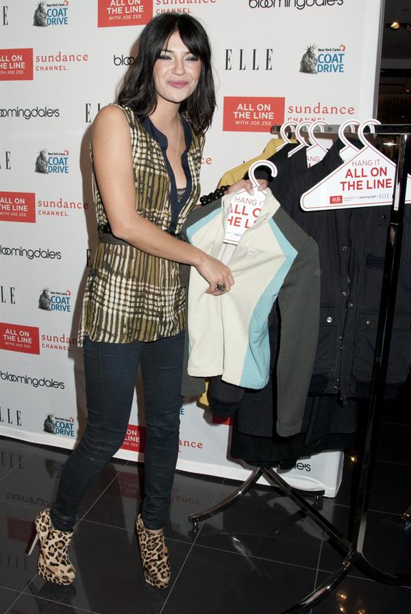 Jessica Szohr New York Cares Coat Drive at Bloomingdales in New York City On November 30, 2011 