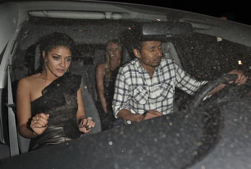 Jessica Szohr and Nicky Hilton outside Sur Lounge in West Hollywood on March 27, 2012