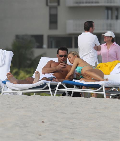 Joanna Krupa bikini candids on the beach in Miami 1/1/13 