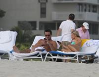 Joanna Krupa bikini candids on the beach in Miami 1/1/13 