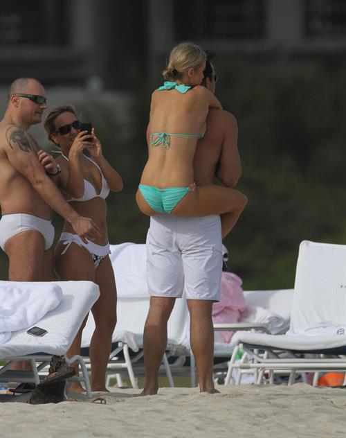 Joanna Krupa bikini candids on the beach in Miami 1/1/13 