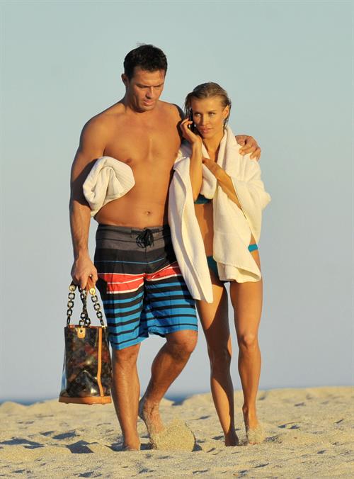 Joanna Krupa bikini candids on the beach in Miami 11/3/12