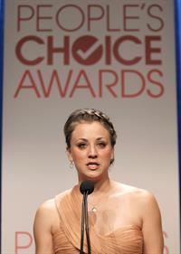 Kaley Cuoco attends the 2012 People's Choice Awards Nominations in Beverly Hills on November 8, 2011