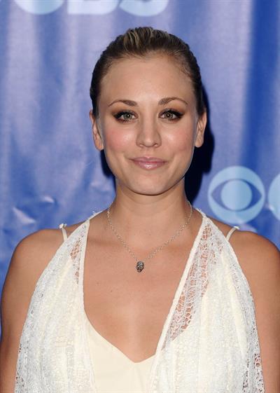 Kaley Cuoco CBS Upfront at the tent at Lincoln Center on May 18, 2011 