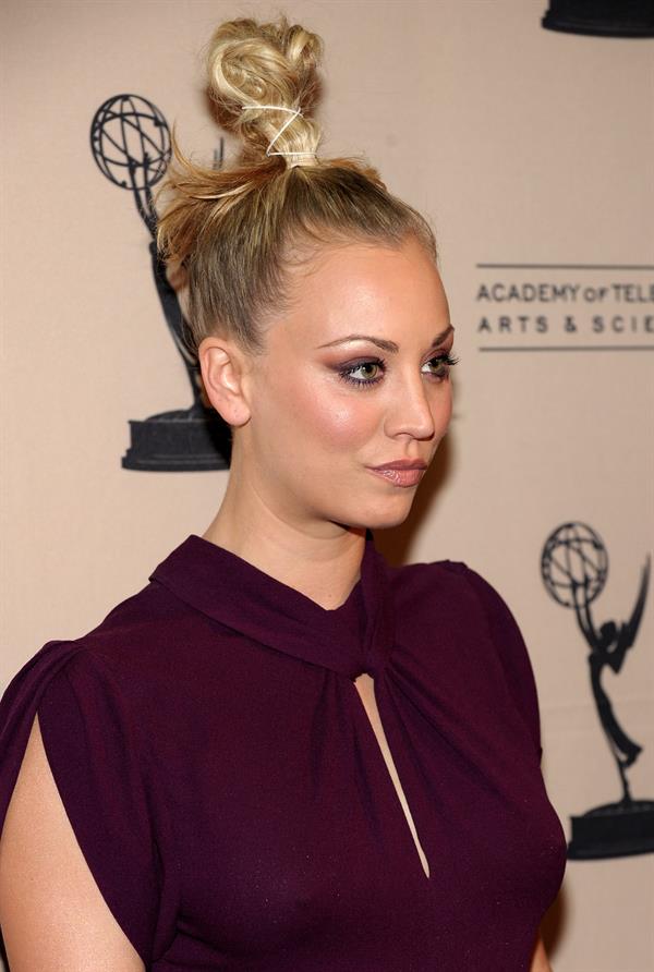 Kaley Cuoco attending the Academy of Television Arts Sciences at Leonard H Goldenson Theatre on February 18, 2010 