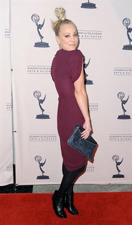 Kaley Cuoco attending the Academy of Television Arts Sciences at Leonard H Goldenson Theatre on February 18, 2010 