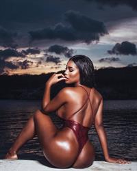 Monifa Jansen in a bikini