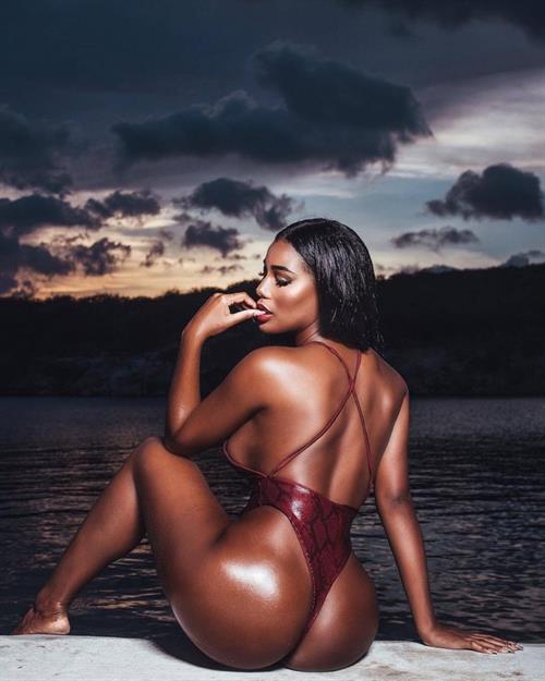 Monifa Jansen in a bikini