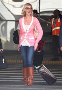 Katherine Heigl arriving on a flight at LAX airport October 4, 2012