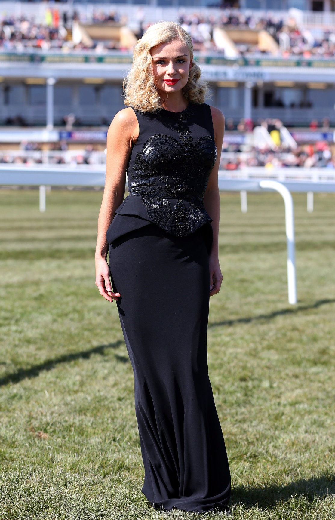 Katherine Jenkins Sings National Anthem during Grand National Day at Aintree Racecourse - Liverpool, Apr. 6, 2013 