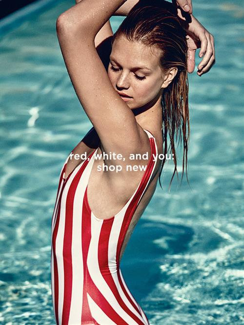 Nadine Leopold in a bikini