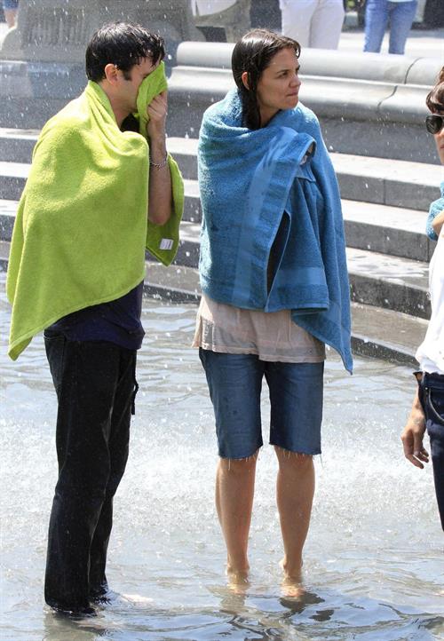 Katie Holmes Films  Mania Days  in Washington Square Park (May 21, 2013) 