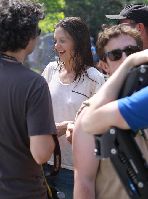 Katie Holmes Films  Mania Days  in Washington Square Park (May 21, 2013) 