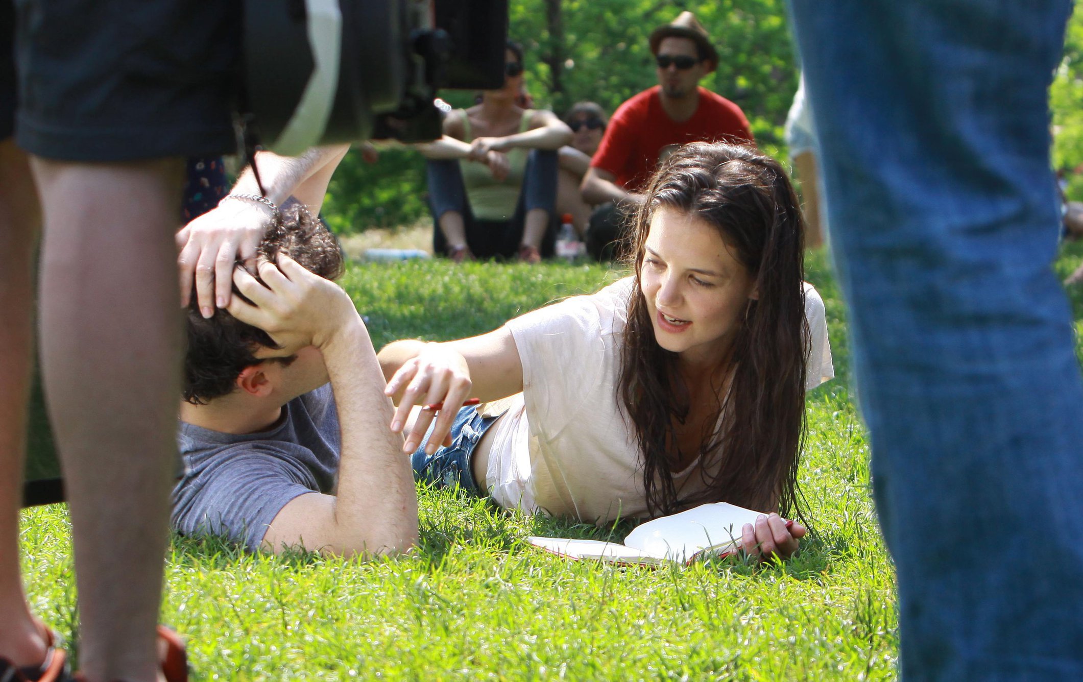 Katie Holmes Films  Mania Days  in Washington Square Park (May 21, 2013) 