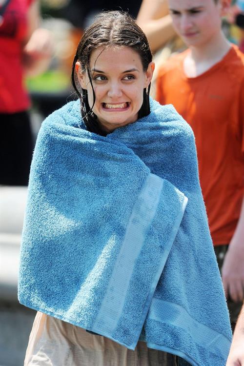 Katie Holmes Films  Mania Days  in Washington Square Park (May 21, 2013) 