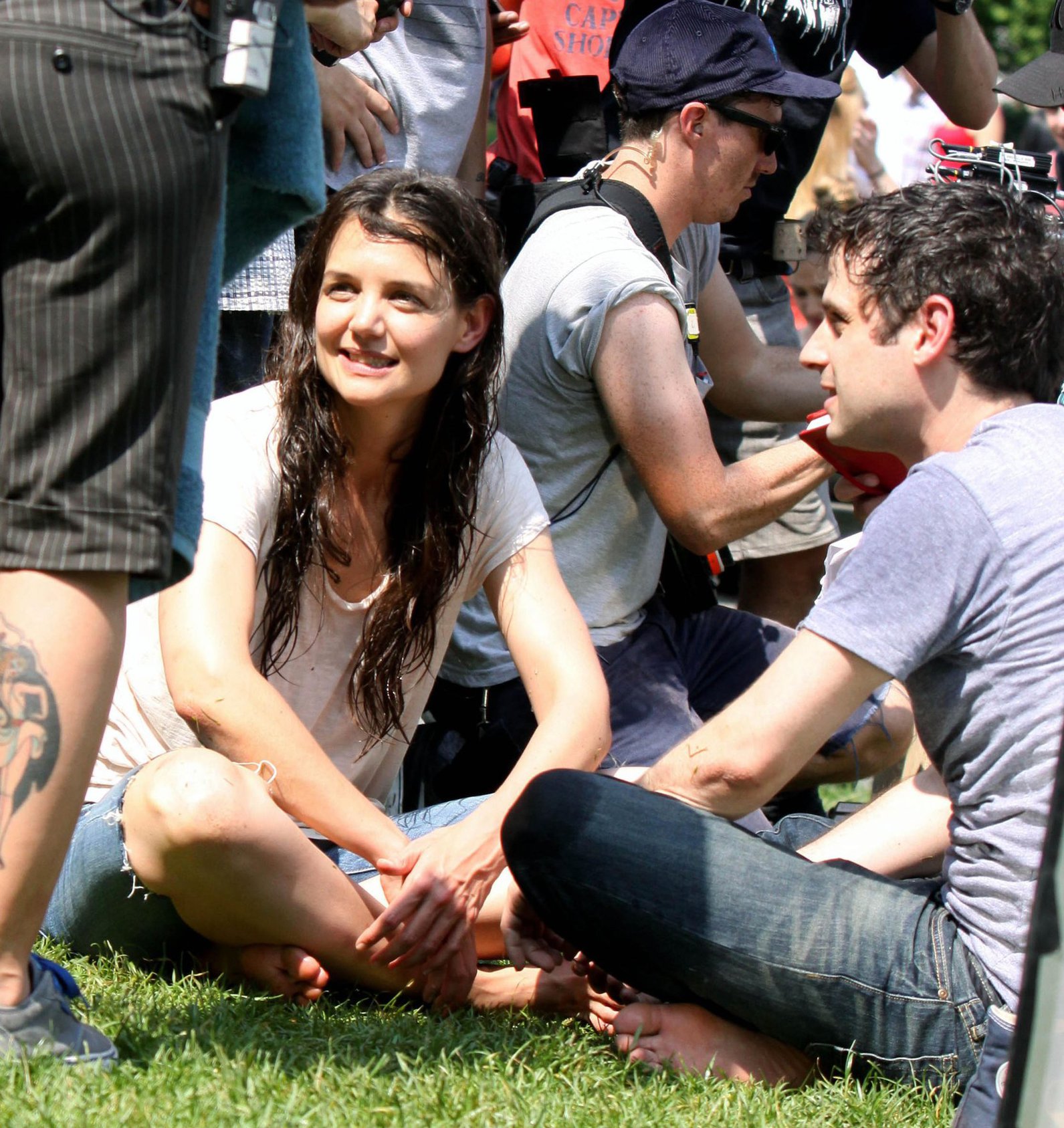 Katie Holmes Films  Mania Days  in Washington Square Park (May 21, 2013) 
