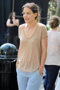 Katie Holmes Films  Mania Days  in Washington Square Park (May 21, 2013) 