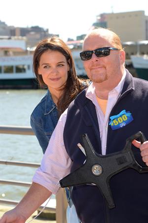 Katie Holmes At Pier 84 to Celebrate Hellmann`s 100th birthday At an Event Benefiting Feeding America 