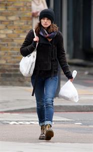 Keira Knightley out and about in London 2/25/13 