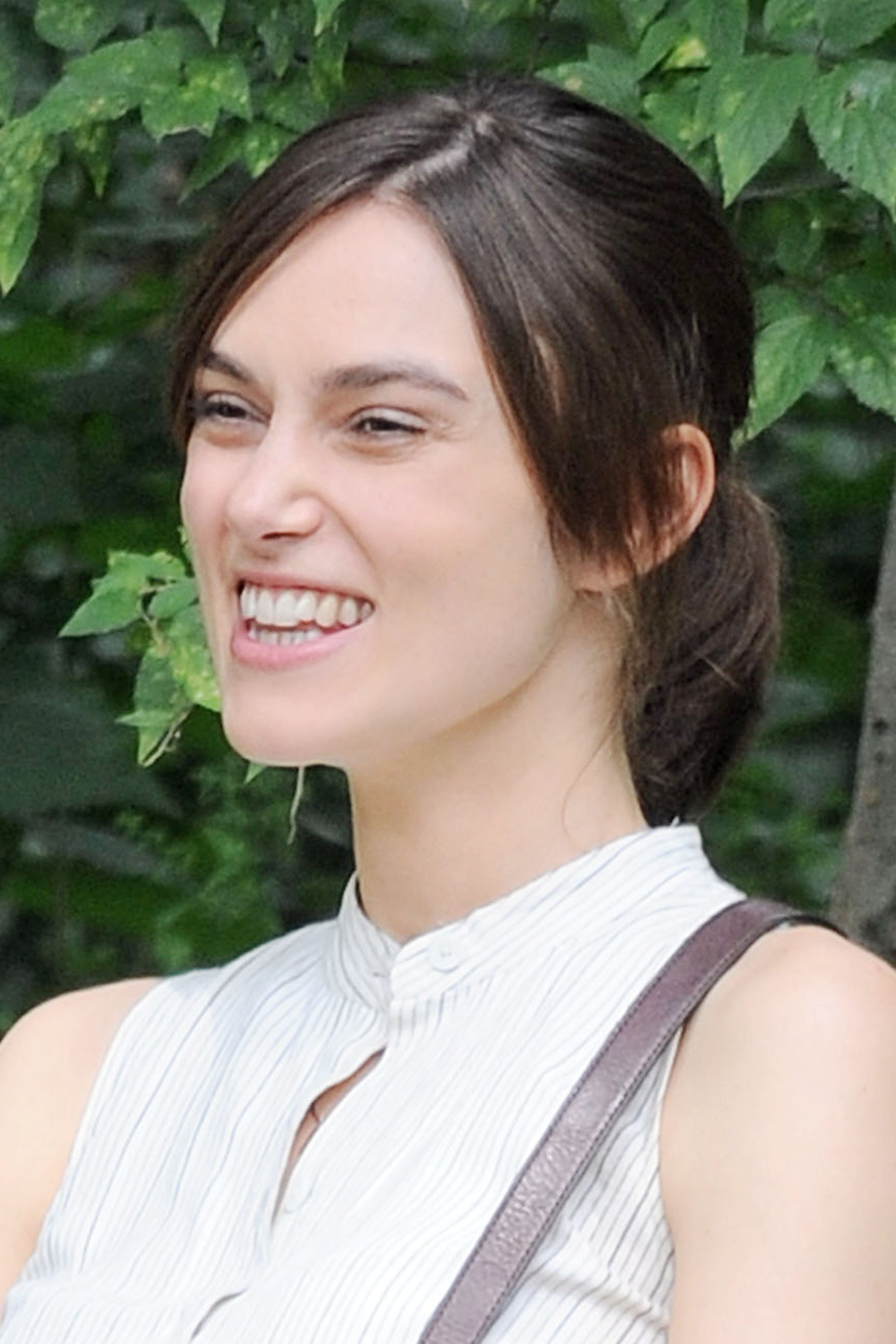 Keira Knightley on the set of 'Can A Song Save Your Life' in Central Park 8/7/12 