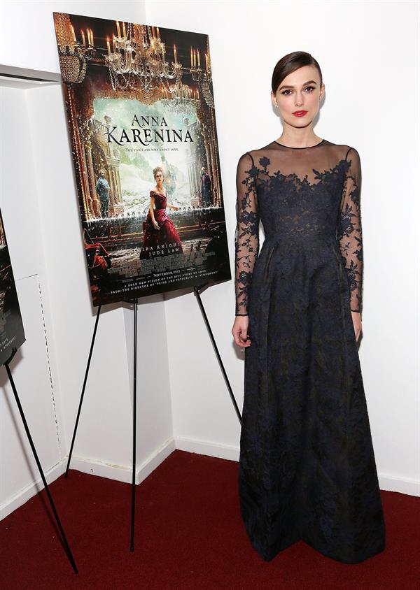 Keira Knightley Anna Karenina screening in New York - November 7, 2012 
