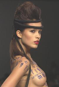 Petra Němcová in body paint - breasts