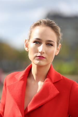 Leelee Sobieski at Christian Dior fashion show Paris 9/28/12 