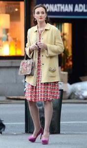 Leighton Meester - On the set of Gossip Girl in New York - August 28, 2012