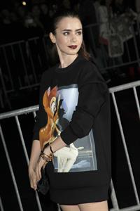 Lily Collins Givenchy Show Fashion Week 9/29/13