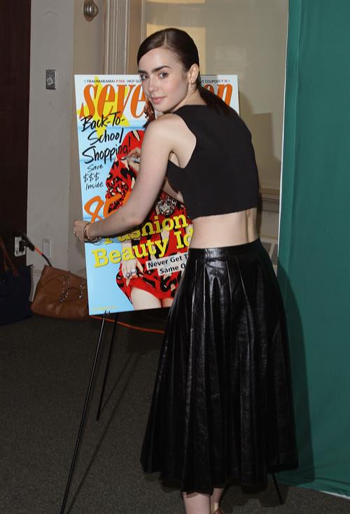 Lily Collins Seventeen Magazine September Cover Issue Celebration - New York, Aug. 6, 2013 