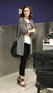 Lily Collins - LAX Airport 8/27/13