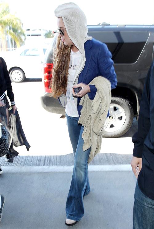 Lindsay Lohan at LAX Airport 4/18/13