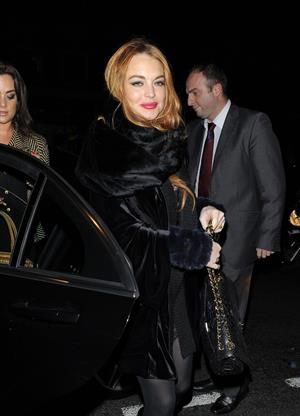 Lindsay Lohan Outside China Tang restaurant in London - Jan 4, 2013