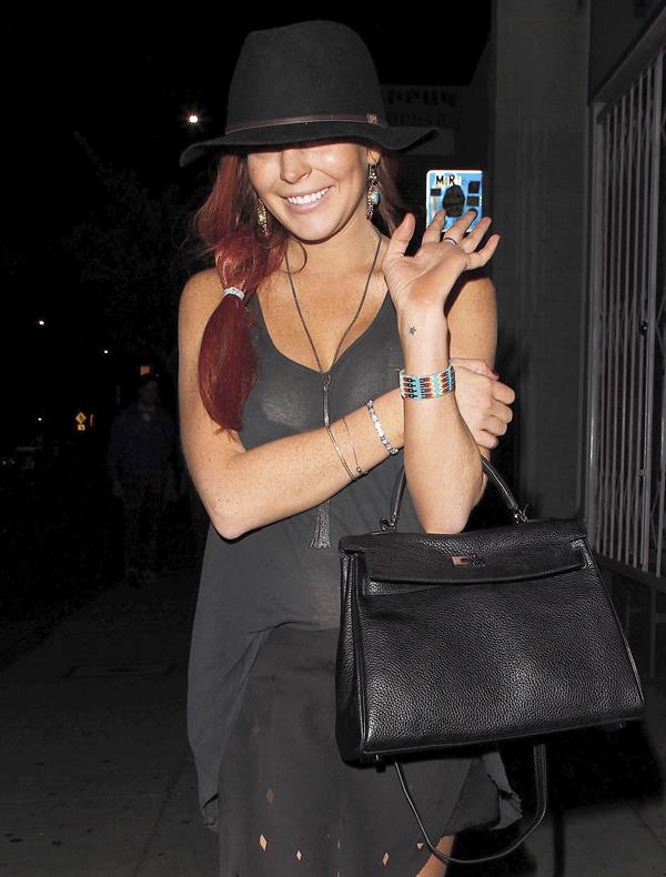 Lindsay Lohan Leaving the Tasting Kitchen in Studio City (10/14/12) 