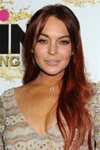 Lindsay Lohan Mr. Pink Ginseng Drink Launch Party in beverly Hills 10/11/12 