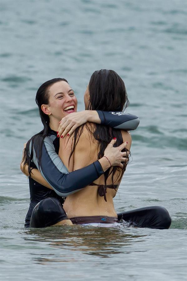 Liv Tyler - wetsuit candids in Hawaii 1/2/13  