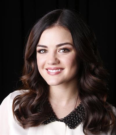 Lucy Hale posing for Carlo Allegri portraits in New York City - November 20, 2012 