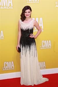 Lucy Hale 46th annual CMA awards in Nashville 11/1/12