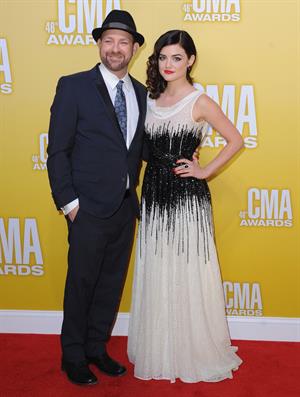 Lucy Hale 46th annual CMA awards in Nashville 11/1/12