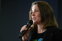 Lucy Lawless - in Wellington, New Zealand 10/15/09  