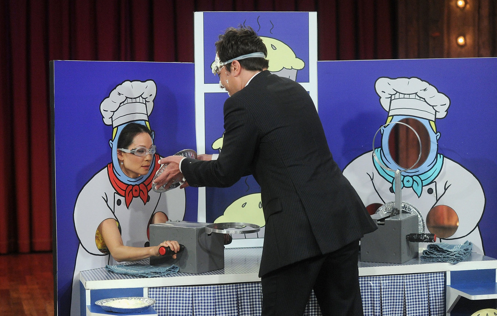 Lucy Liu Late Night with Jimmy Fallon in NYC 1/29/13 