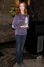 Marcia Cross Marcia Cross Lights The Empire State Building In Honor Of Plan International USA on October 10, 2012