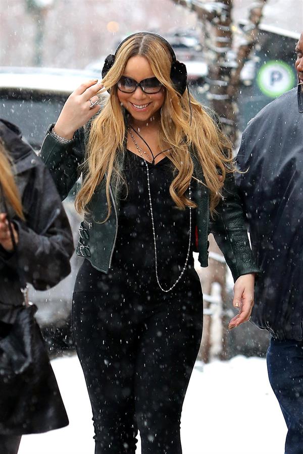 Mariah Carey made another stop at the Louis Vuitton store to shop with a family member. December 24, 2012 
