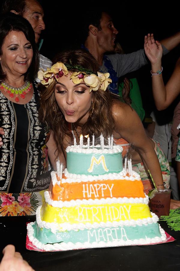 Maria Menounos at her C. Wonder & Patron Tequila sponsored birthday party in LA 6/8/13 