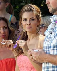 Maria Menounos on the set of 'Extra' at the Grove in LA 08.07.13 