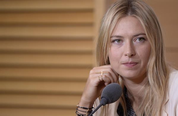 Maria Sharapova Speaks during a press conference at the Roland Garros May 24, 2013 