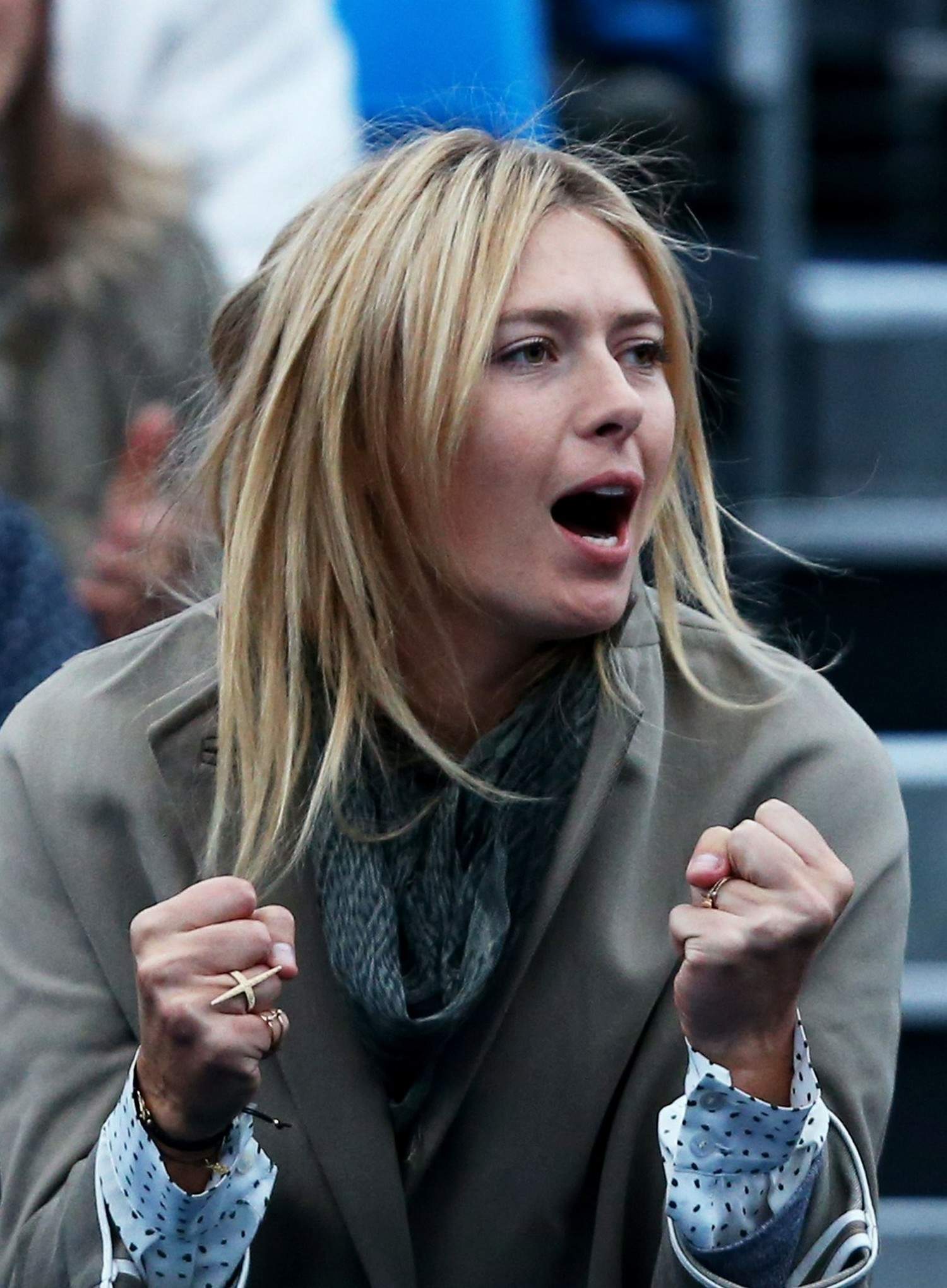 Maria Sharapova Watches her boyfriend on day one of the AEGON