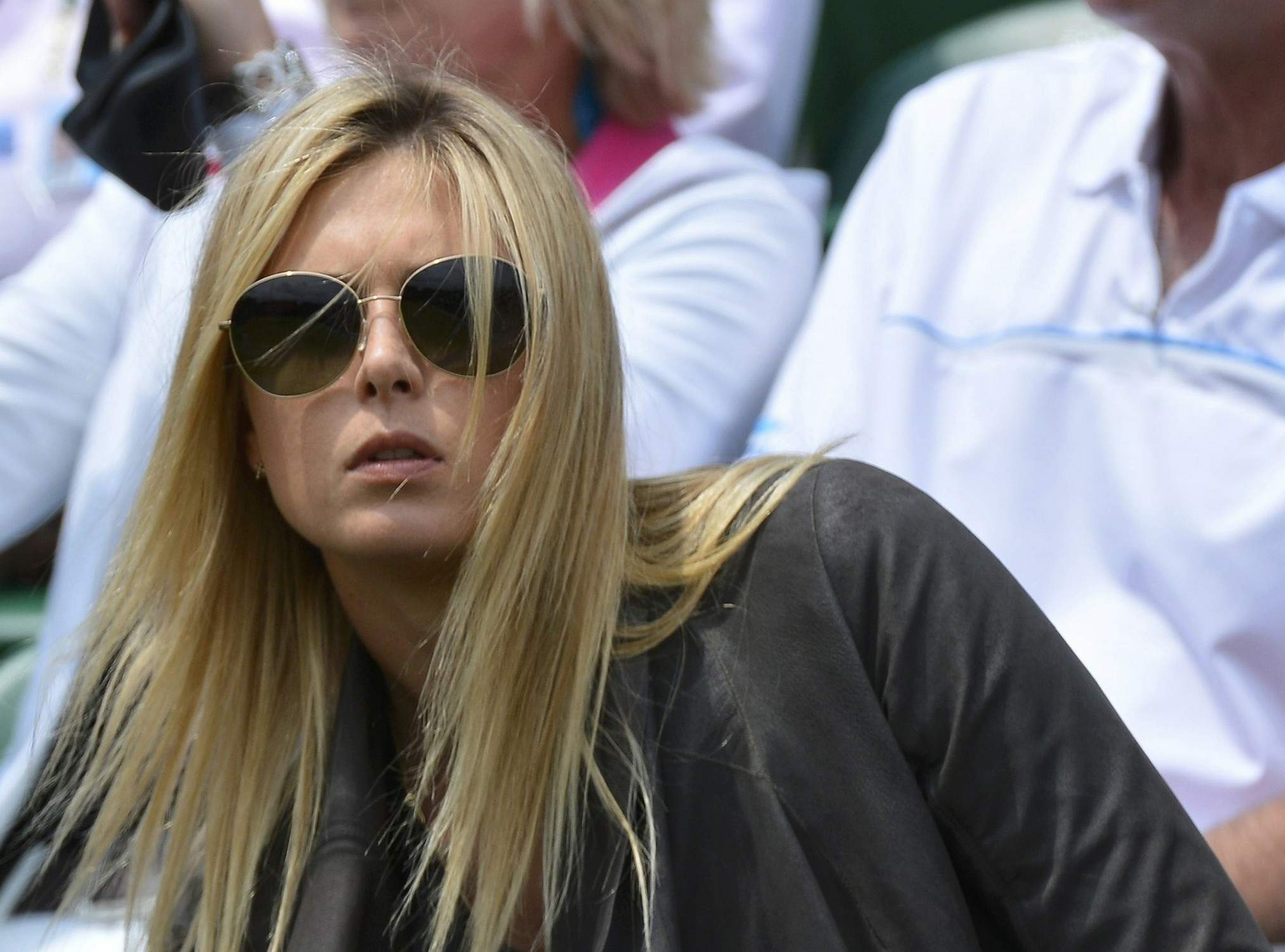 Maria Sharapova Watches her boyfriend Day 4 of the Wimbledon Tennis Championships June 27, 2013 