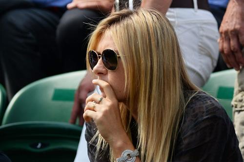 Maria Sharapova Watches her boyfriend Day 4 of the Wimbledon Tennis Championships June 27, 2013 