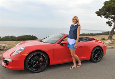 Maria Sharapova Porsche photoshoot in Manhattan Beach, California on July 11, 2013 